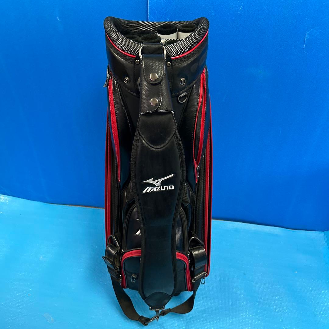 Mizuno ゴルフバッグ 黒/赤3点式ベルト