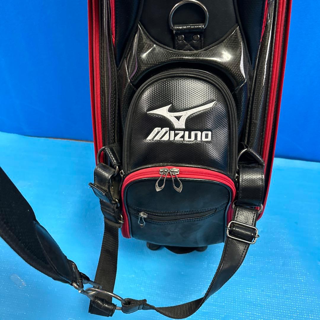 Mizuno ゴルフバッグ 黒/赤3点式ベルト
