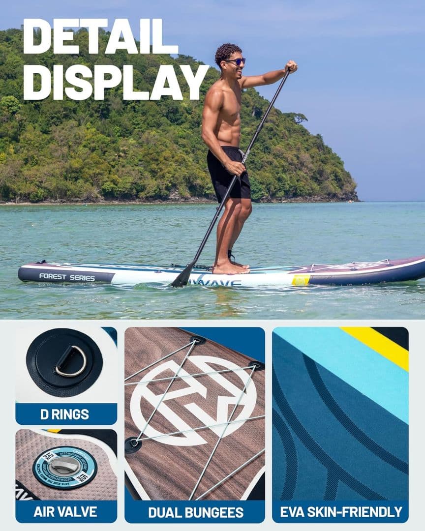 HiwaveSUPボード空気注入式スタンドアップパドルボード。
