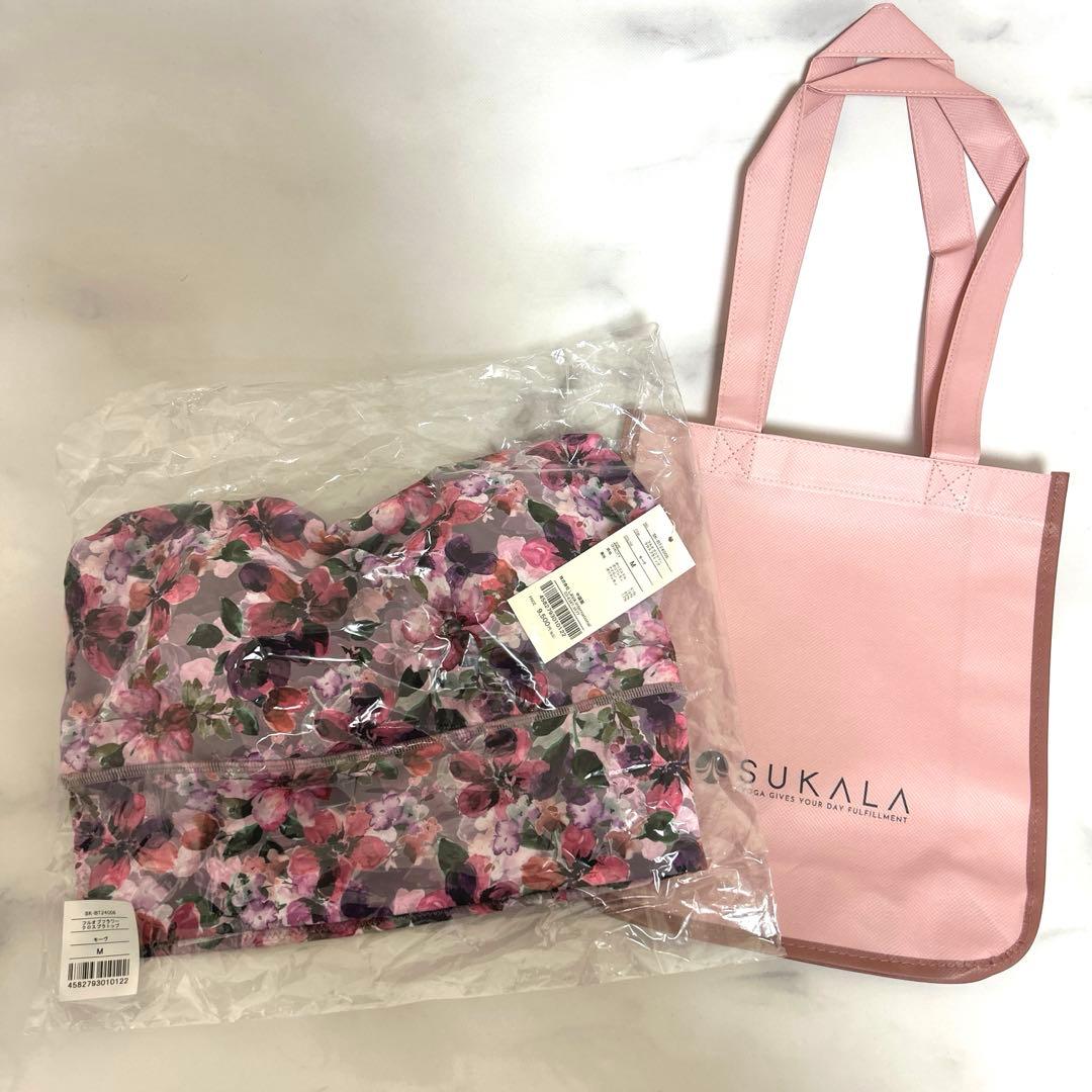 【新品未開封】SUKALA フルオブフラワークロスブラトップ　Mサイズ