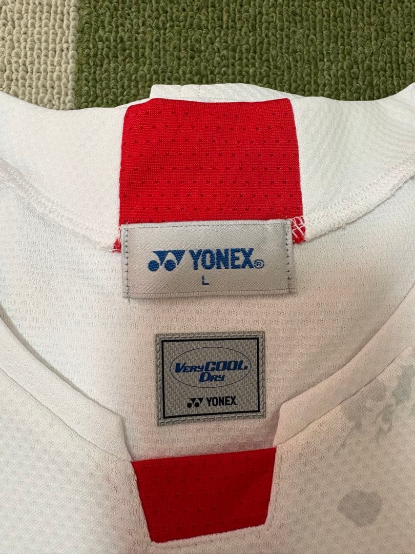 YONEX バドミントンウェア Lサイズ ホワイト/イエロー