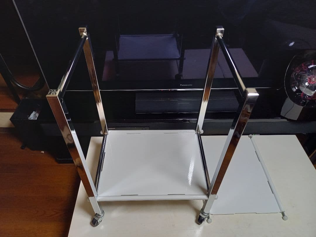 医療用　メディカル　ホワイト　メタル　ラック　２段　業務　作業用