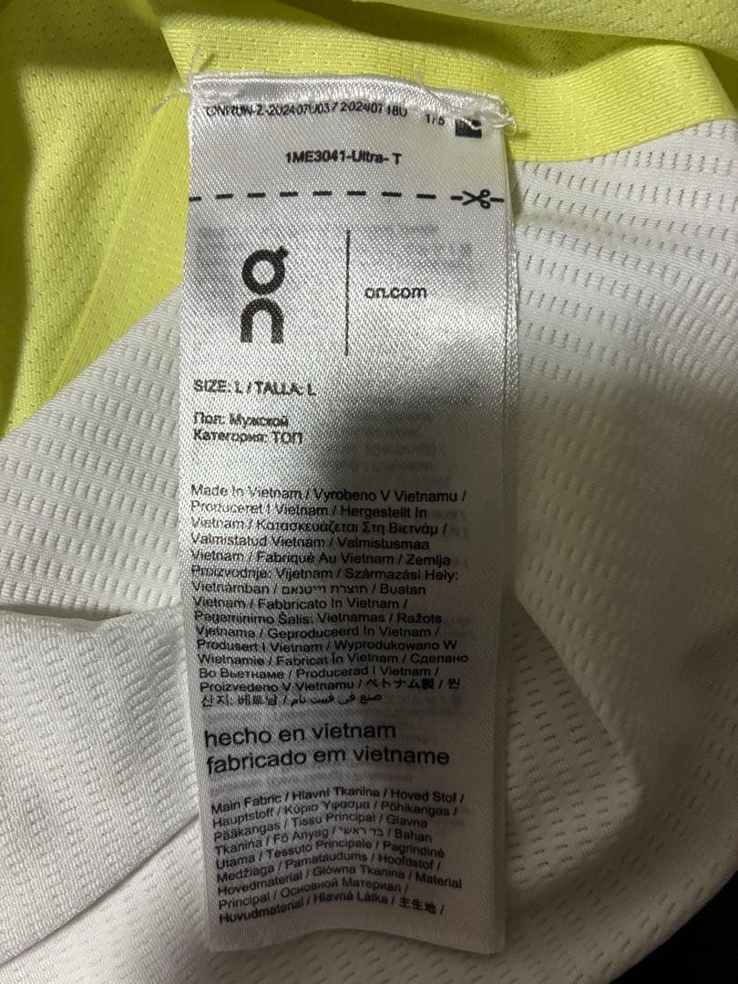 On Ultra-T (メンズ) オン ウルトラTシャツ Lサイズ