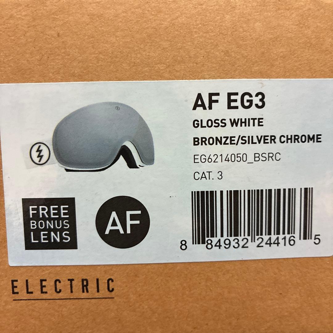 スキー・スノーボードアクセサリー AFEG3 GLOSSWHITE bronze/silver chrome