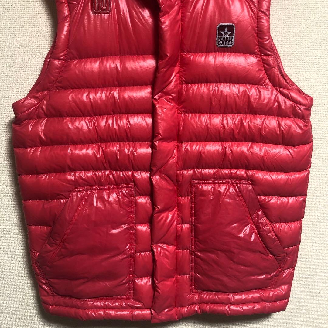 美品　PEARLY GATES ピンク　ダウンベスト メンズXLサイズ