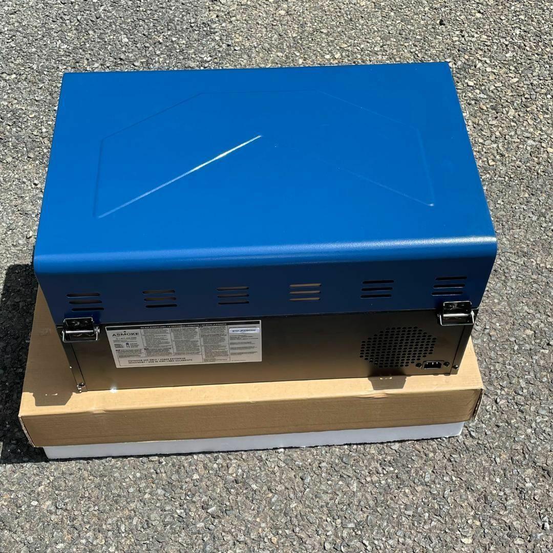 ポータブル ペレットグリル スモーカーグリル 青 BBQ AS300 小型 調理