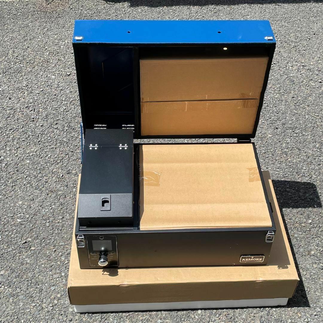 ポータブル ペレットグリル スモーカーグリル 青 BBQ AS300 小型 調理
