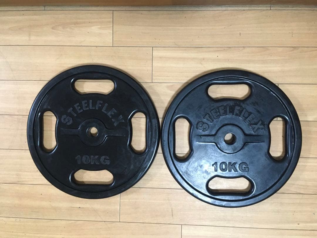STEELEFLEX バーベルプレート10Kg× 2/計20Kg 穴径28ｍｍ