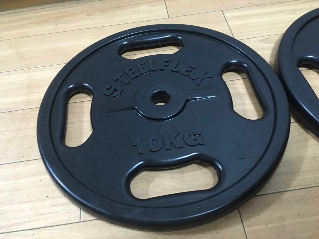 STEELEFLEX バーベルプレート10Kg× 2/計20Kg 穴径28ｍｍ