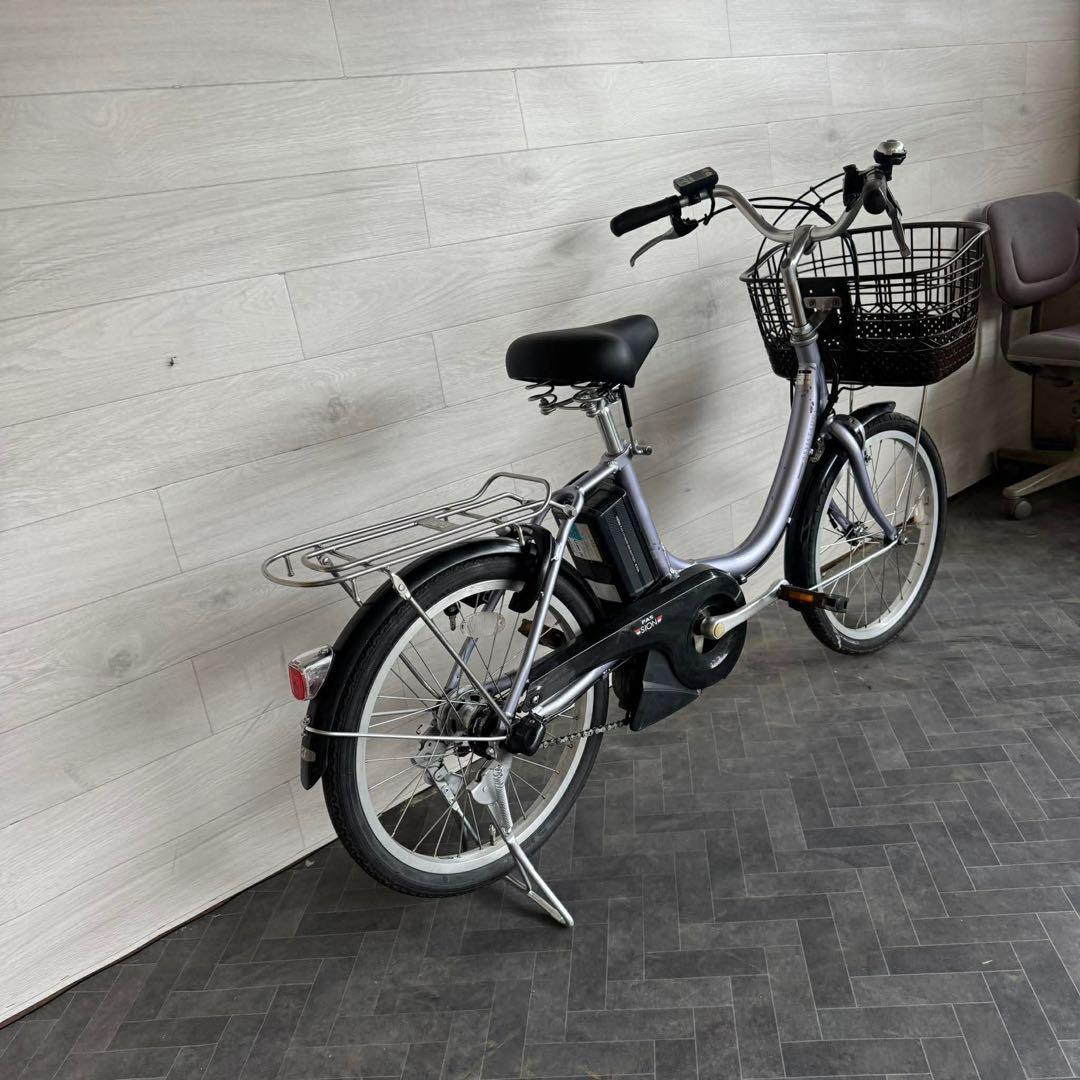 電動アシスト自転車 シルバー 前カゴ付き