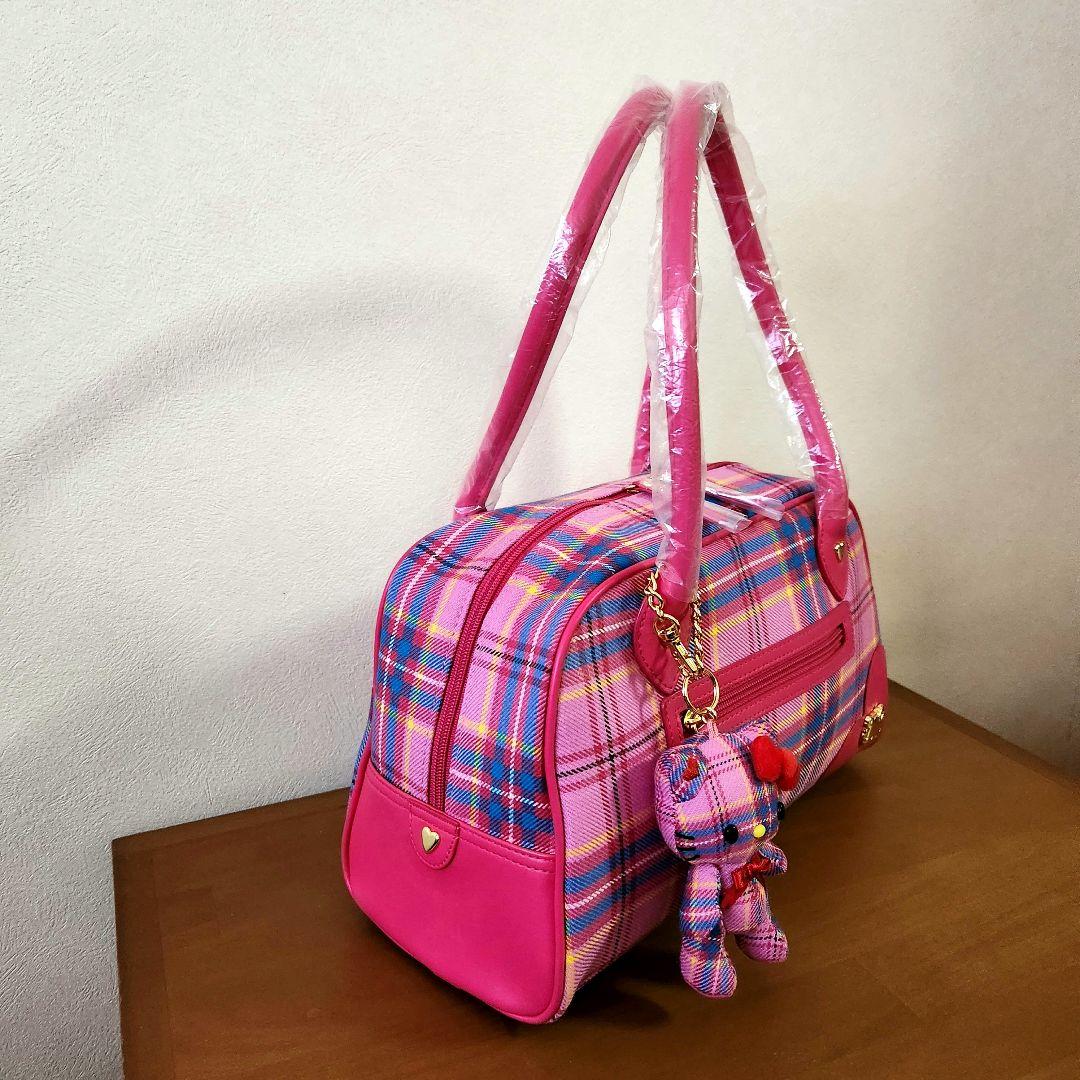 キティ　バッグ　ミニボストン　ロキャロン　マスコット付き　新品　超美品　激レア