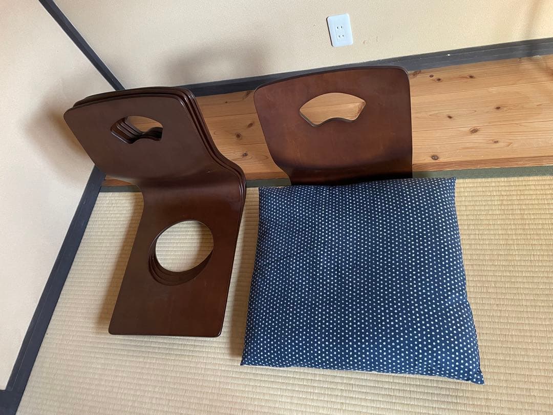 座椅子　5個セット　和モダン　木製　昭和レトロ