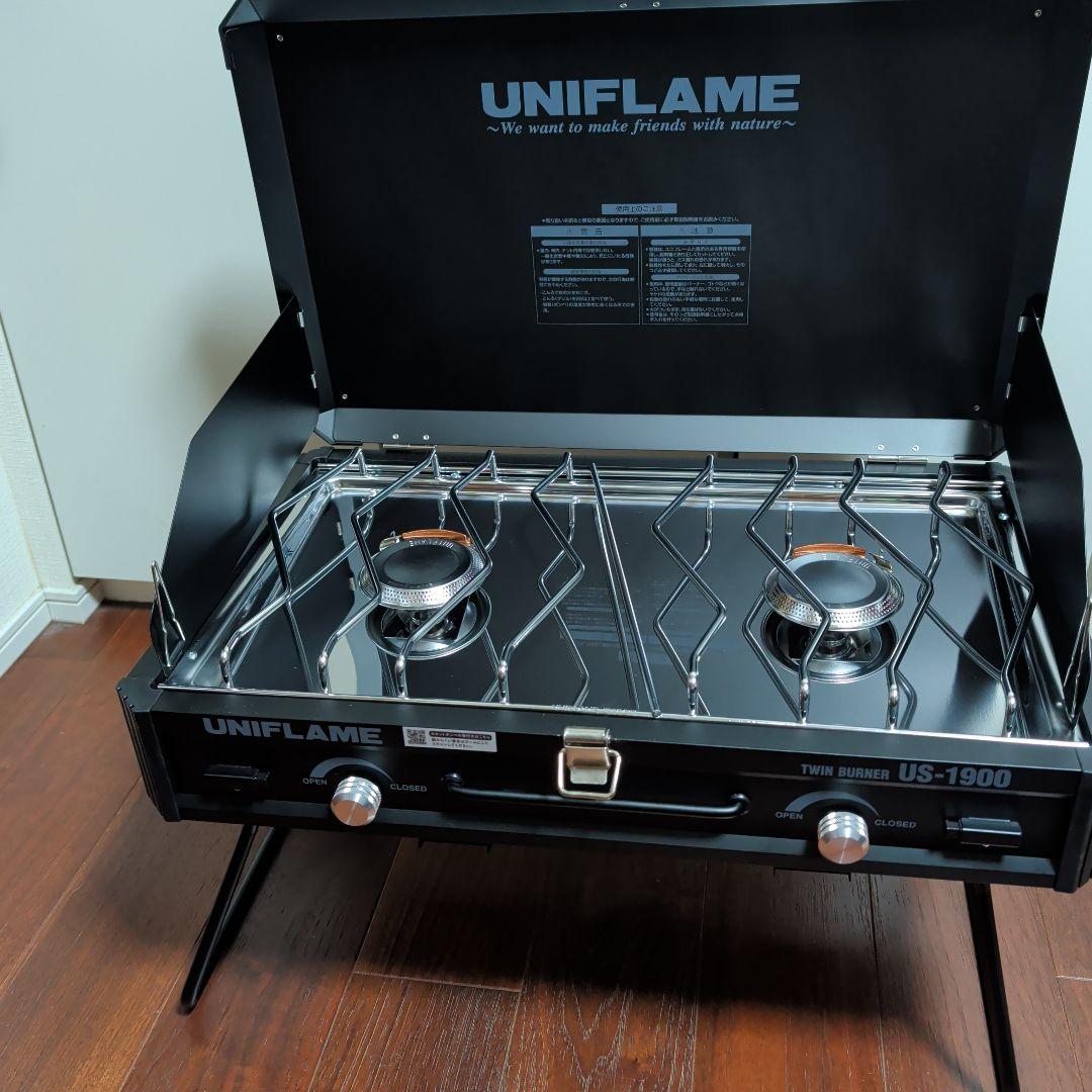 UNIFLAME ツーバーナーコンロ US-1900 ブラックLTD 未使用品