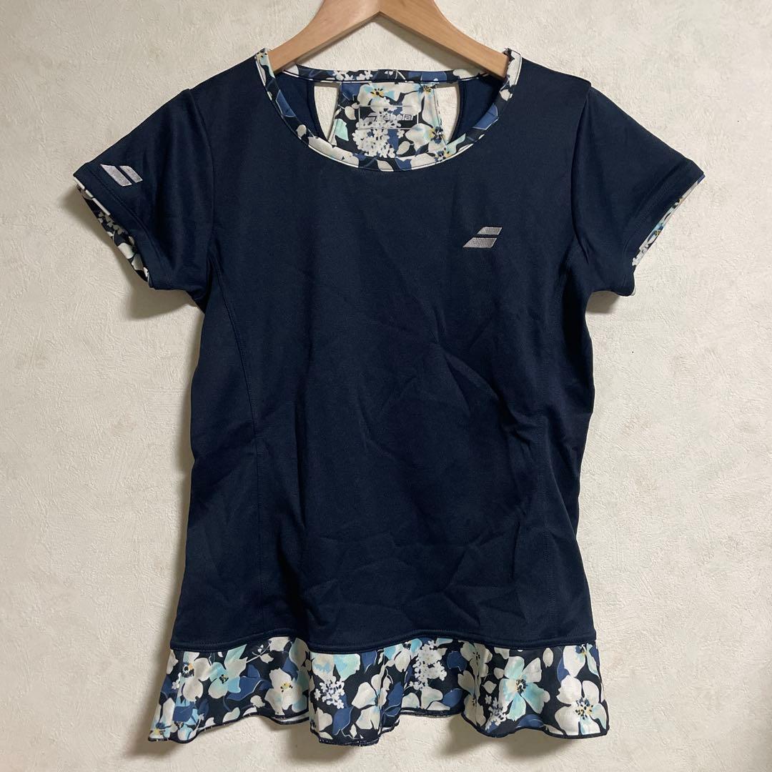 BabolaT テニスウェア セットアップ ネイビー Tシャツ スコート L