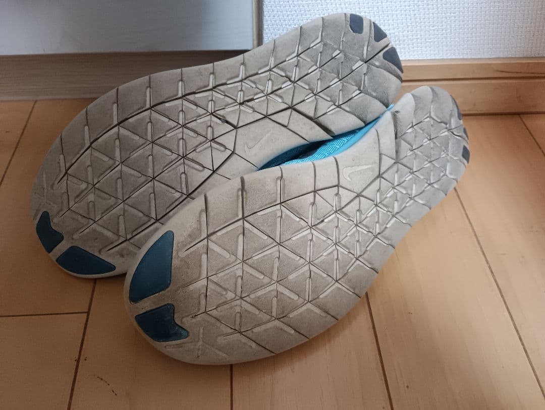 NIKEナイキ FREE RUN FLYKNIT ブルーラグーン 27.5cm