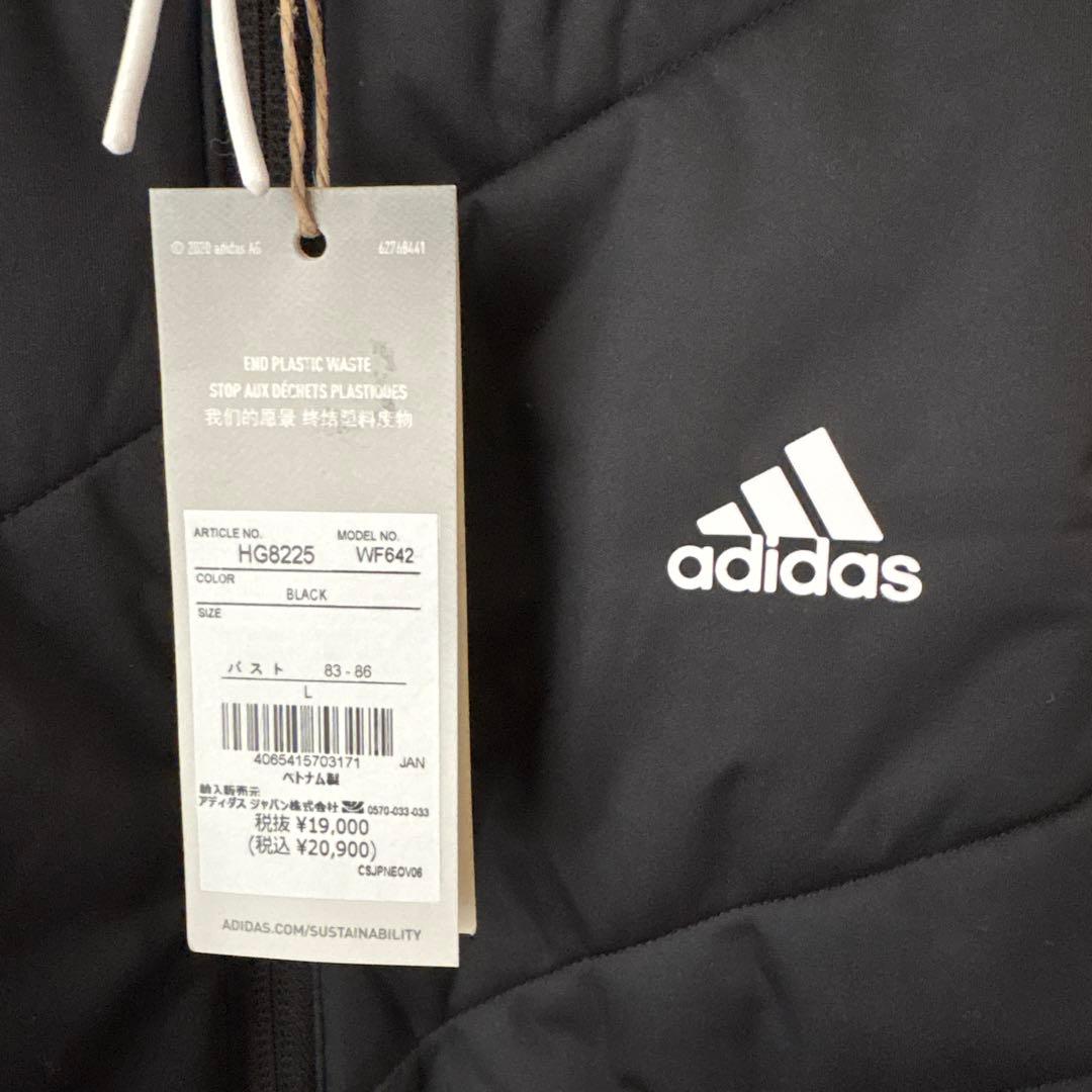 adidas 中綿入りジャケット 黒 レディースL