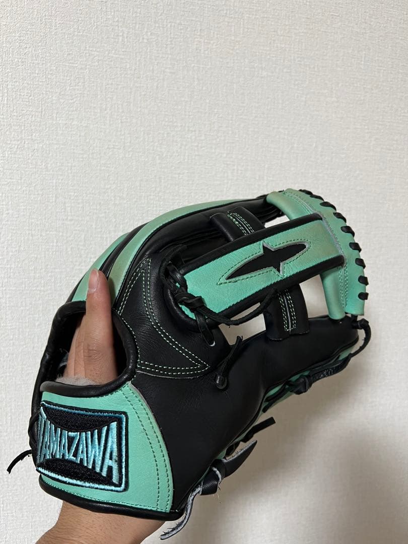 タマザワ 軟式グローブ ブラック×ターコイズ