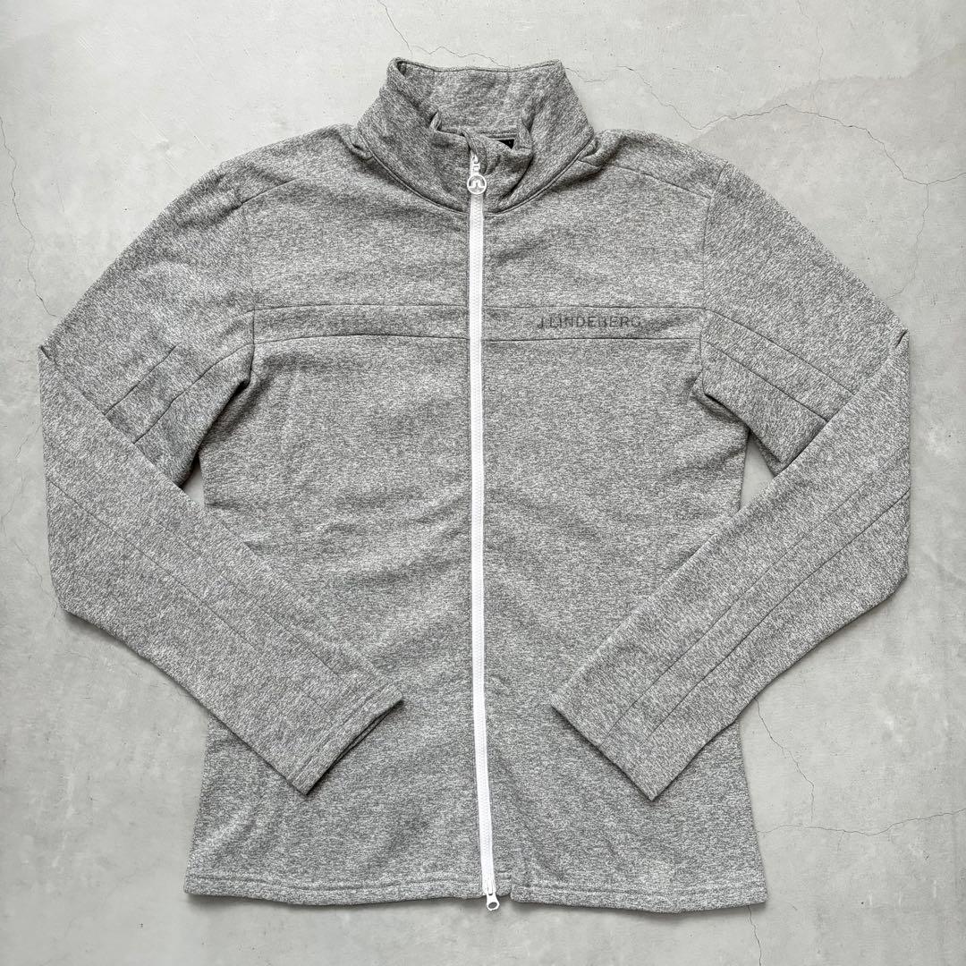 J.LINDEBERG 裏起毛ダブルジップジャケット バックブリッジ グレー M