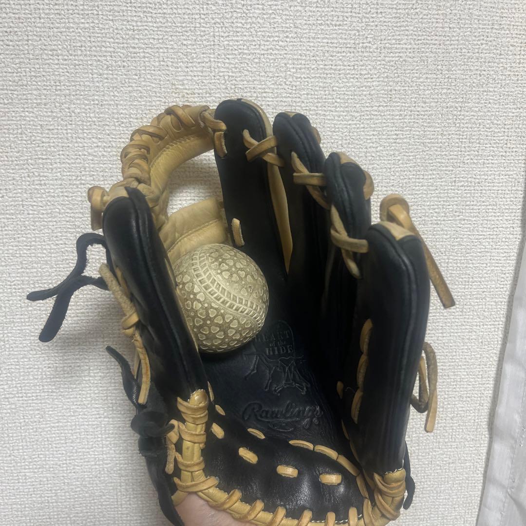 Rawlings 軟式グローブ 黒/キャメル　岡本モデル