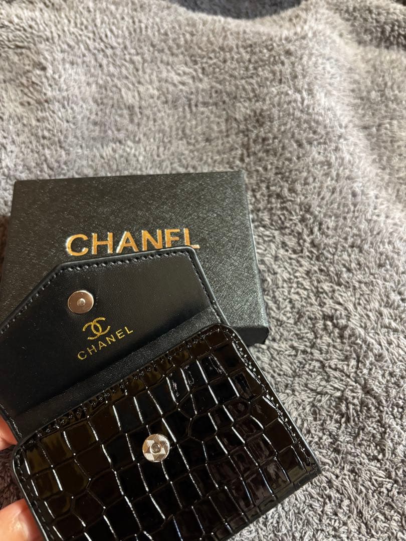 CHANEL カードケース クロコ風