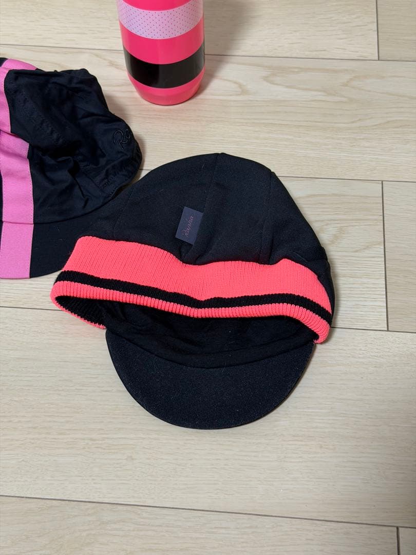 Rapha Deep Winter Hat ブラック/ハイビズピンク おまけ付