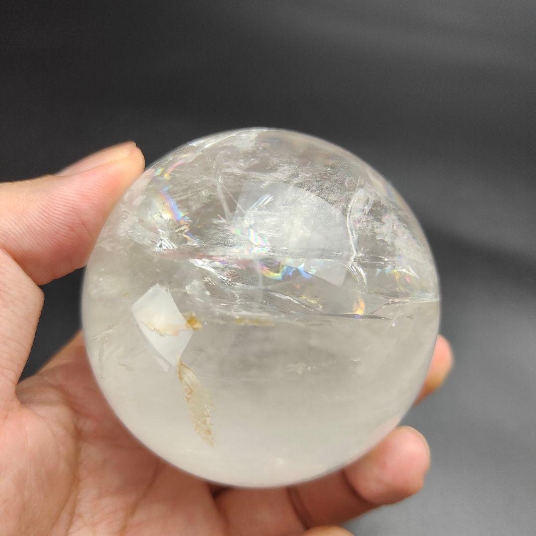 B2.天然水晶　アイリスクォーツ　レインボークォーツ　スフィア　天然石　処分