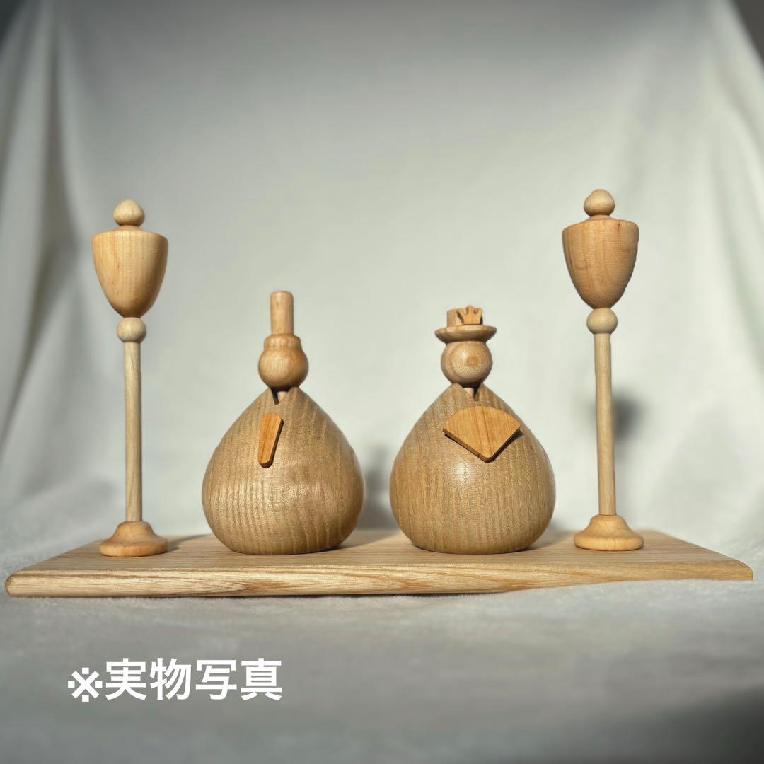 【もも様】木製雛人形-natura-コンパクト ナチュラル 初節句B