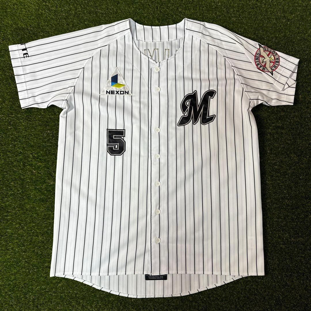 千葉ロッテマリーンズ　ユニフォーム　DESCENTE 伊志嶺翔大　5番