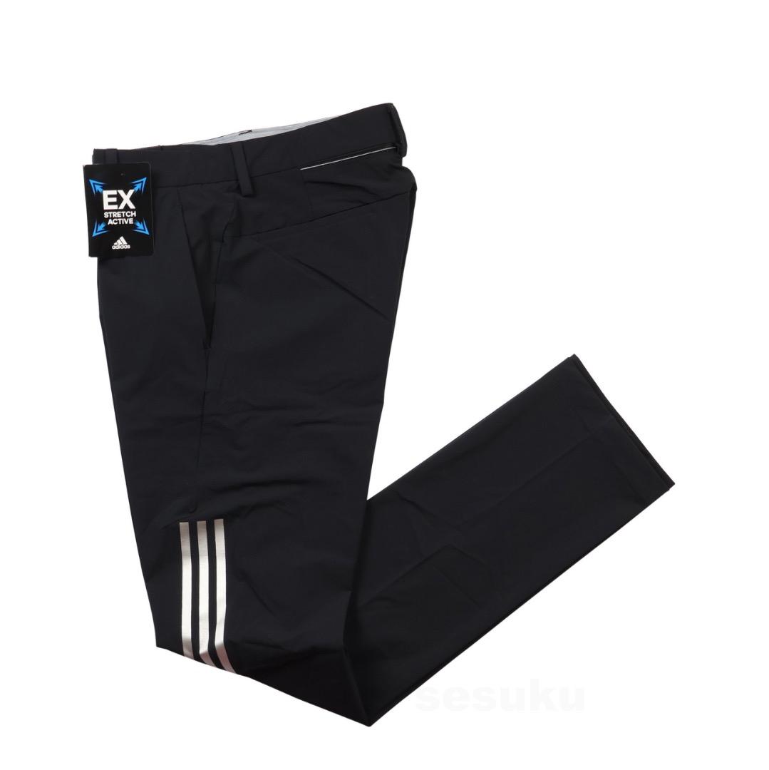 【82】春夏 アディダス ゴルフ EX STRETCH ACTIVE パンツ黒