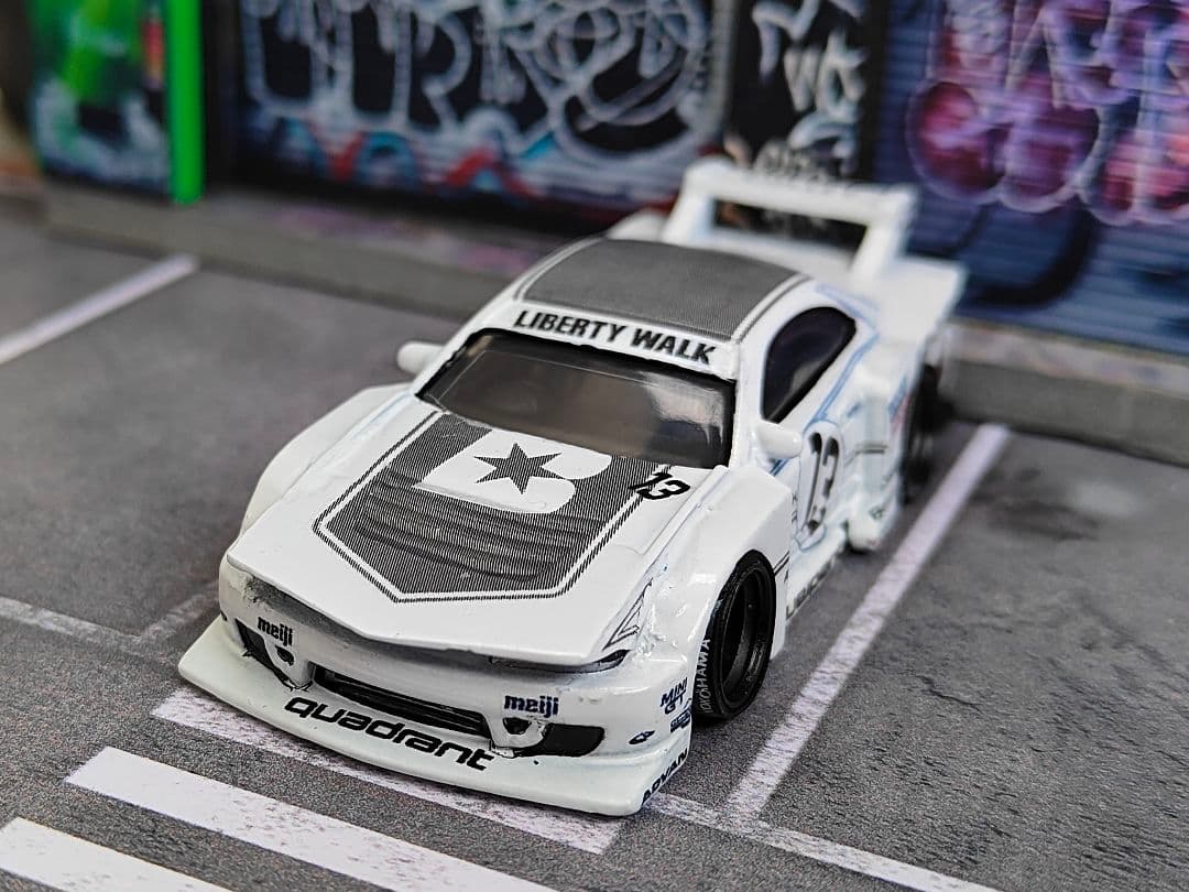 ホットウィールカスタム 日産 S15 シルビア シルエット☆深リム☆トミカ改造f