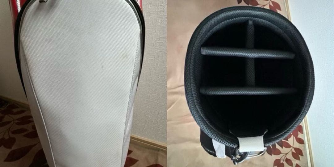 ※商品説明見てください※ADIDAS キャディバッグ ホワイト/レッド