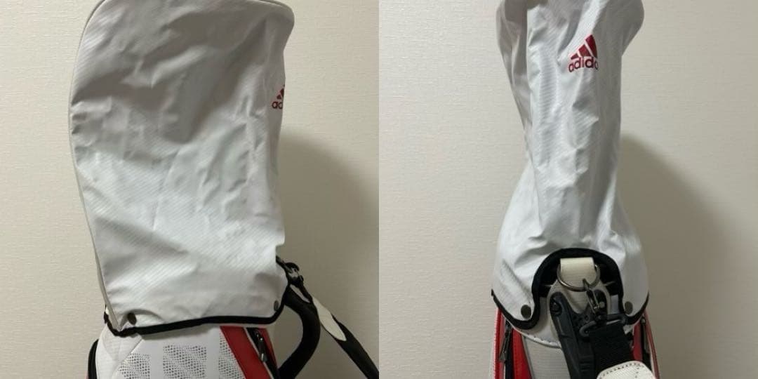 ※商品説明見てください※ADIDAS キャディバッグ ホワイト/レッド