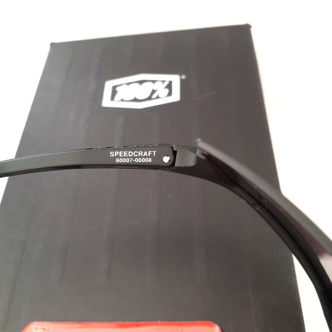 100% SPEEDCRAFT ブラック レッド ワンハンドレッド サングラス