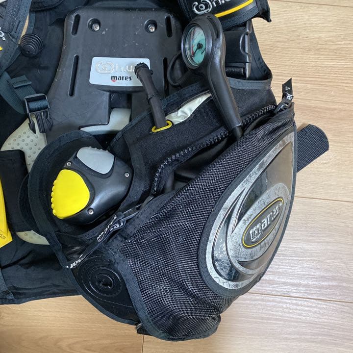 mares h.u.b BC、レギュレーター、オクトパス一体型(残圧系付属)
