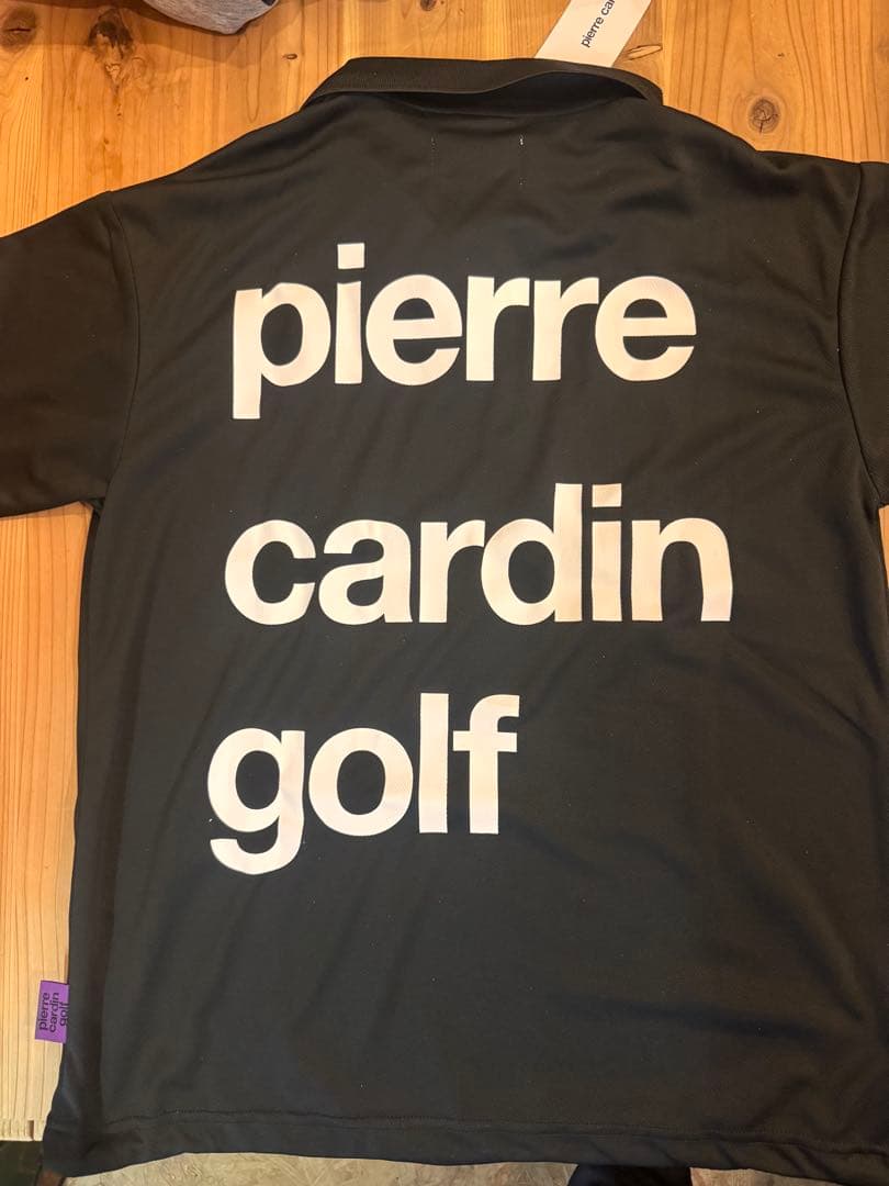 pierre cardin ゴルフシャツ S ブラック×ホワイト