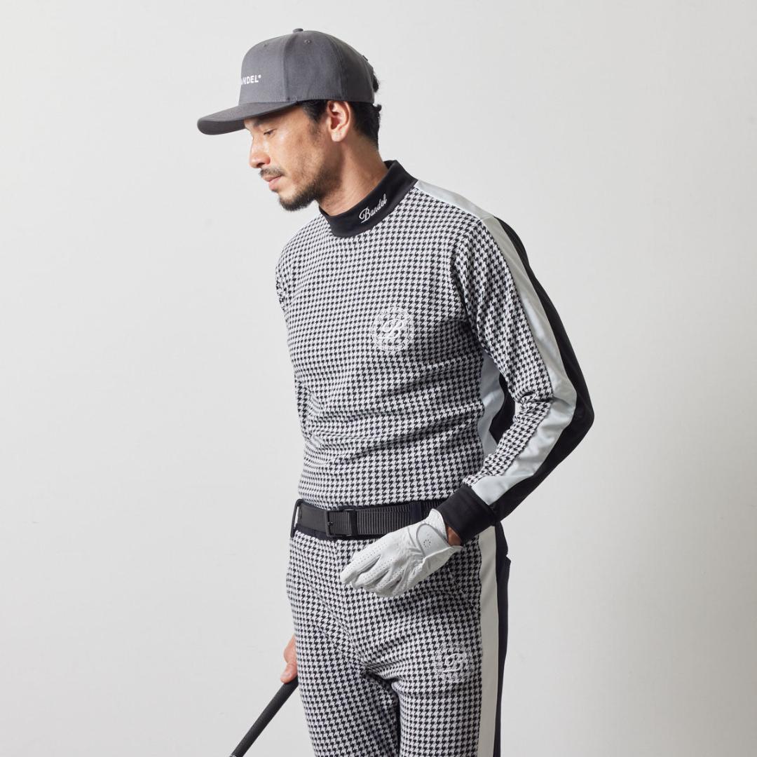 ア*ル様 バンデルgolfゴルフLサイズ/高級仕様ブラック黒グレー/ロングTシャ