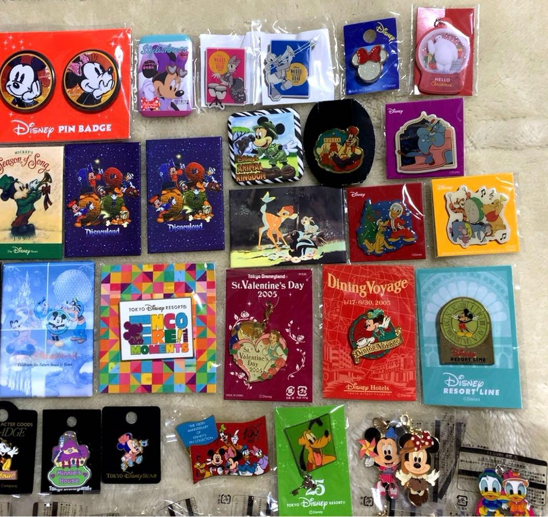 ディズニー ピンバッジ ピンズ 缶バッジ まとめ売り 89点
