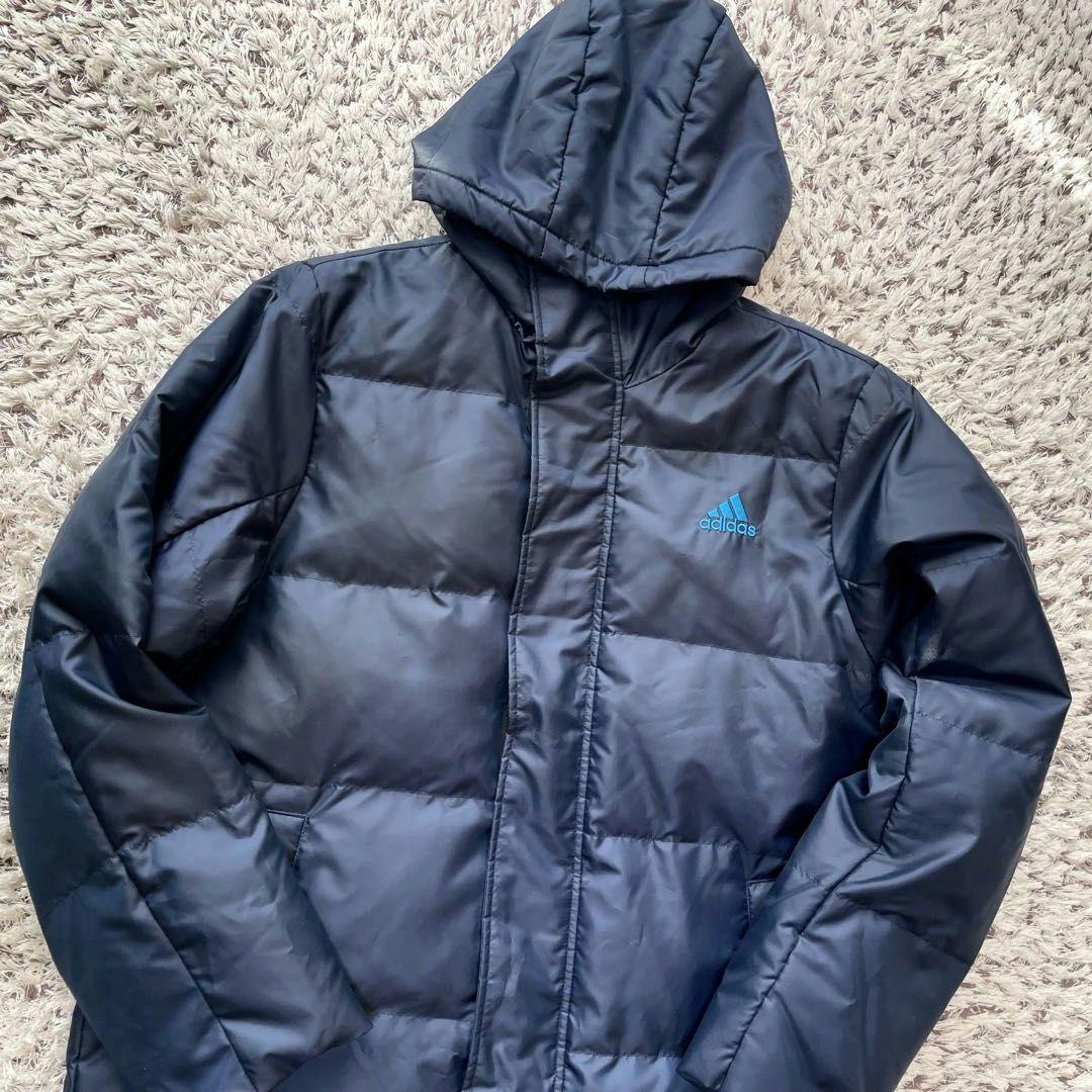 ✨️美品✨️adidas　ベンチコート　ダウンジャケット　ネイビー　Mサイズ