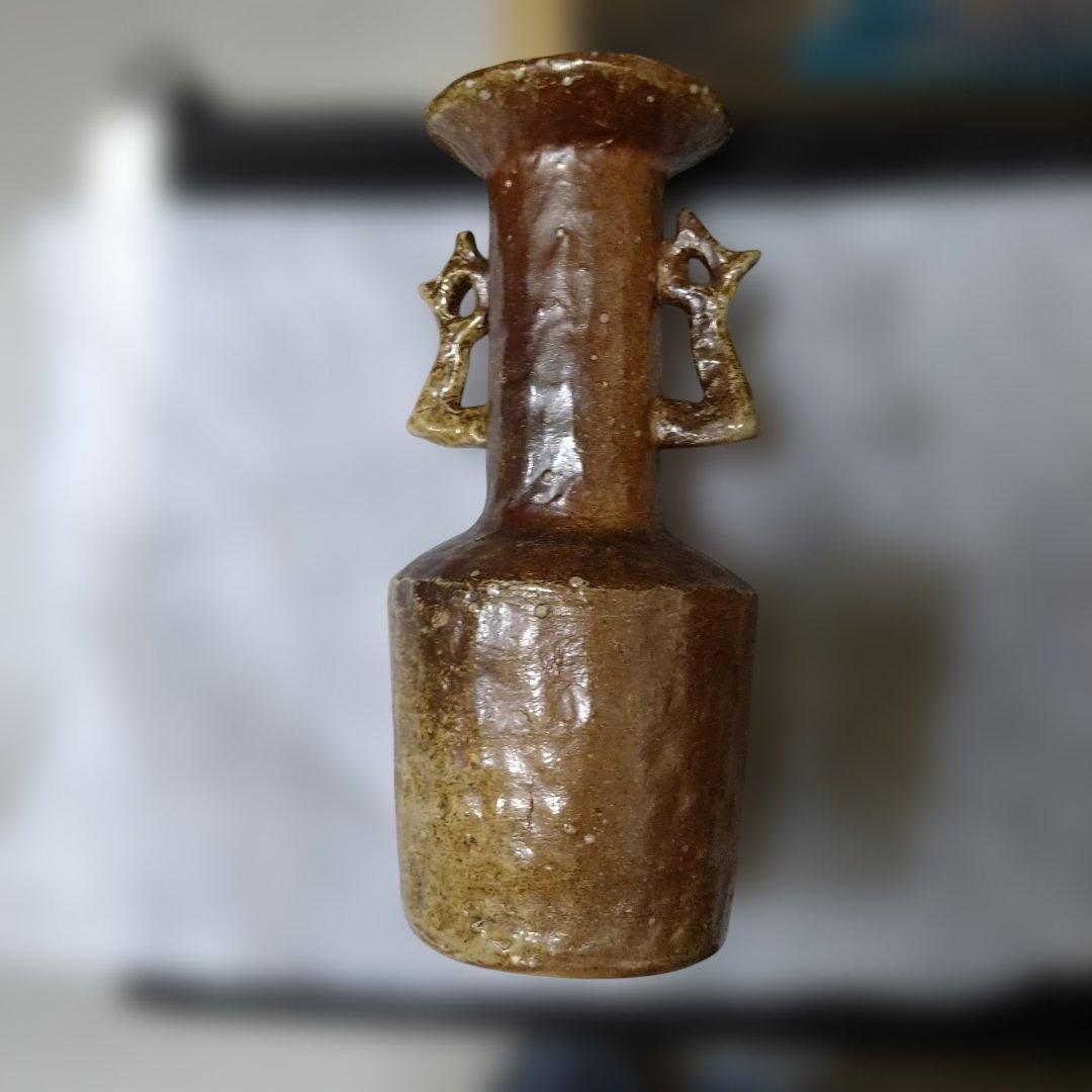 陶器 花瓶 耳付花入