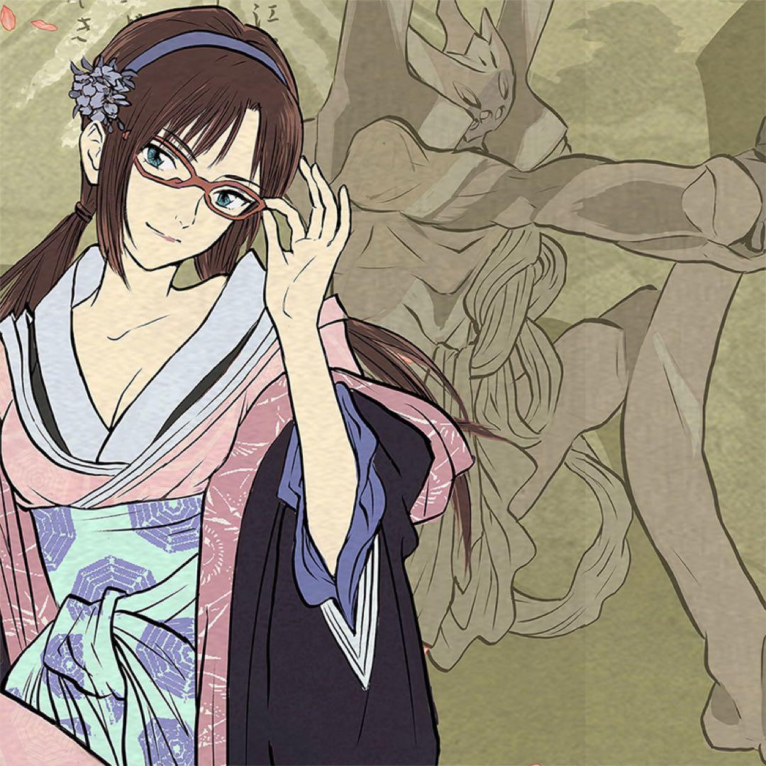 エヴァ浮世絵「箱根八里美人三画揃 マリ」　マリ用カラー単品　版三