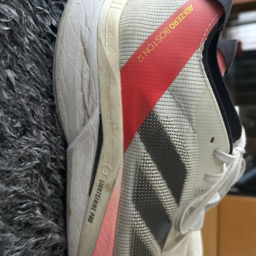 adizero Pro ランニングシューズ ホワイト/レッド25.5cm
