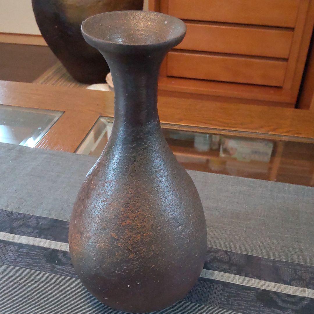 黒備前つる首　4　備前焼