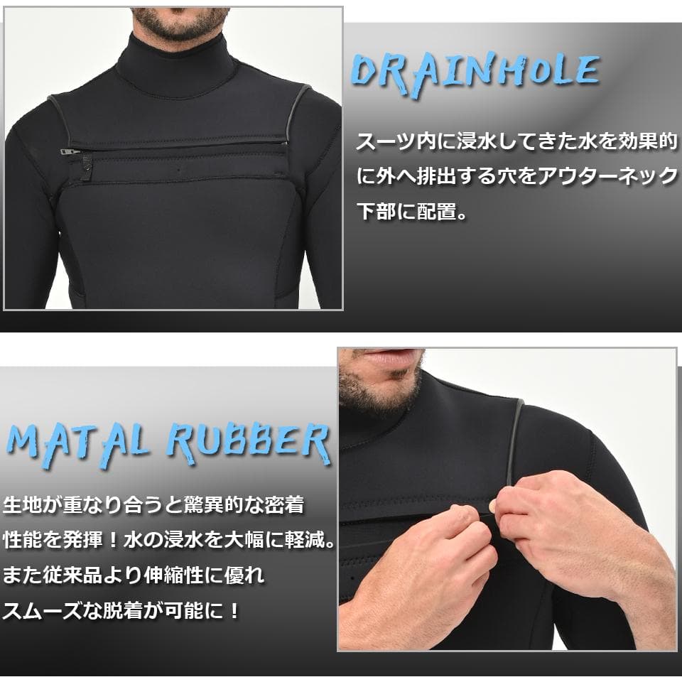 シーガル 3mm チェストジップ ウエットスーツ メンズ ウェットスーツ