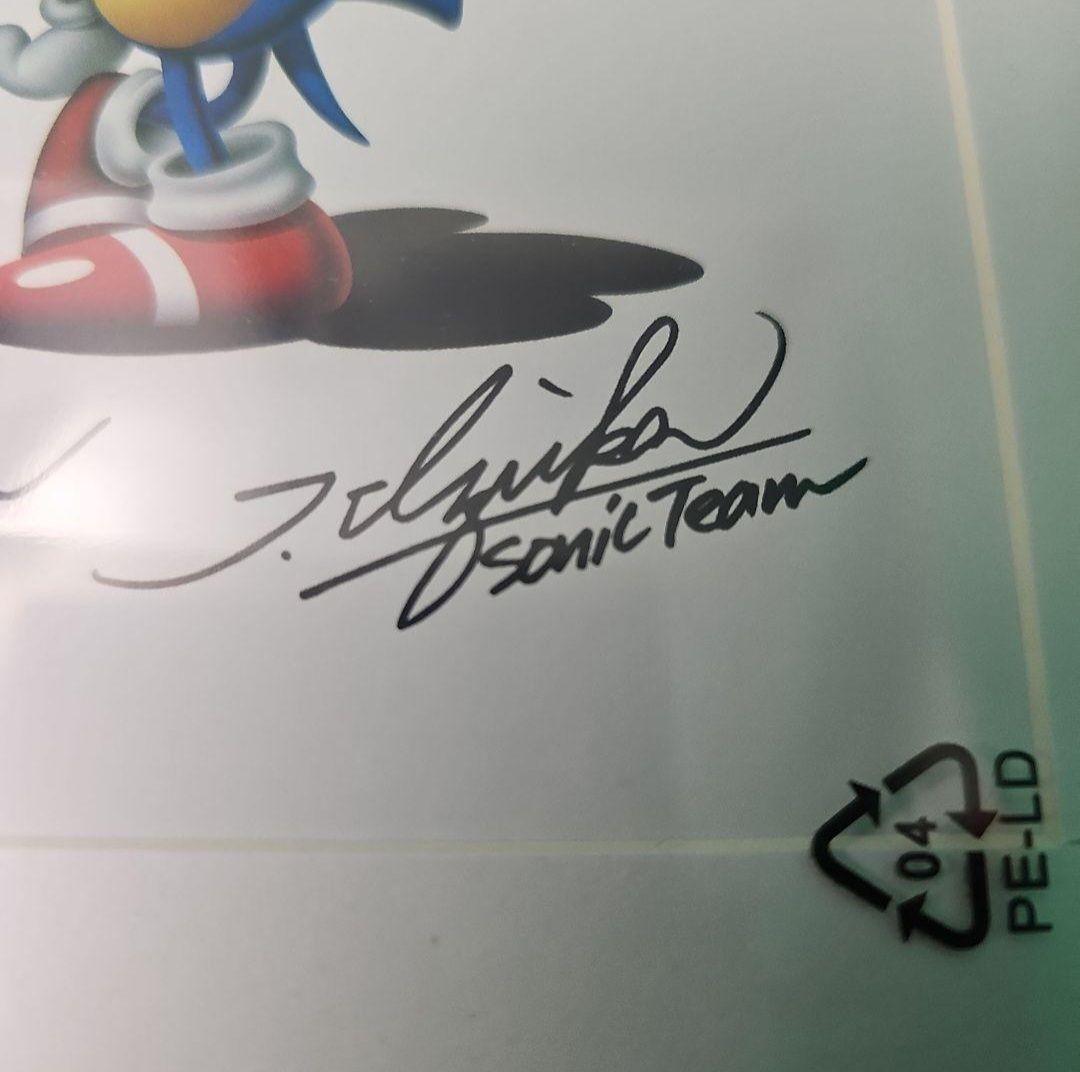 【レア★新品】ソニック スーパースターズ 復刻原画 製作者サイン 数量限定