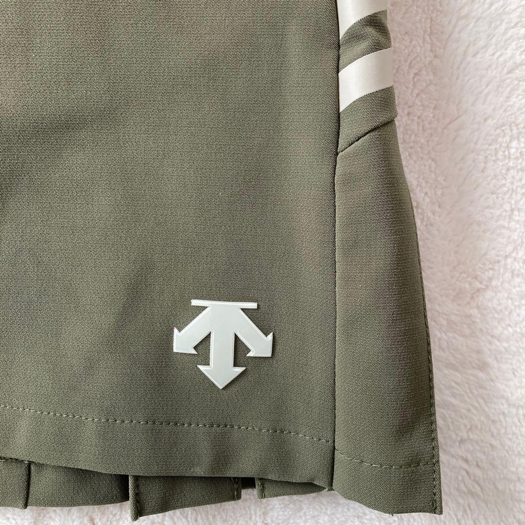 【DESCENTE GOLF】 オリーブグリーン プリーツスカート