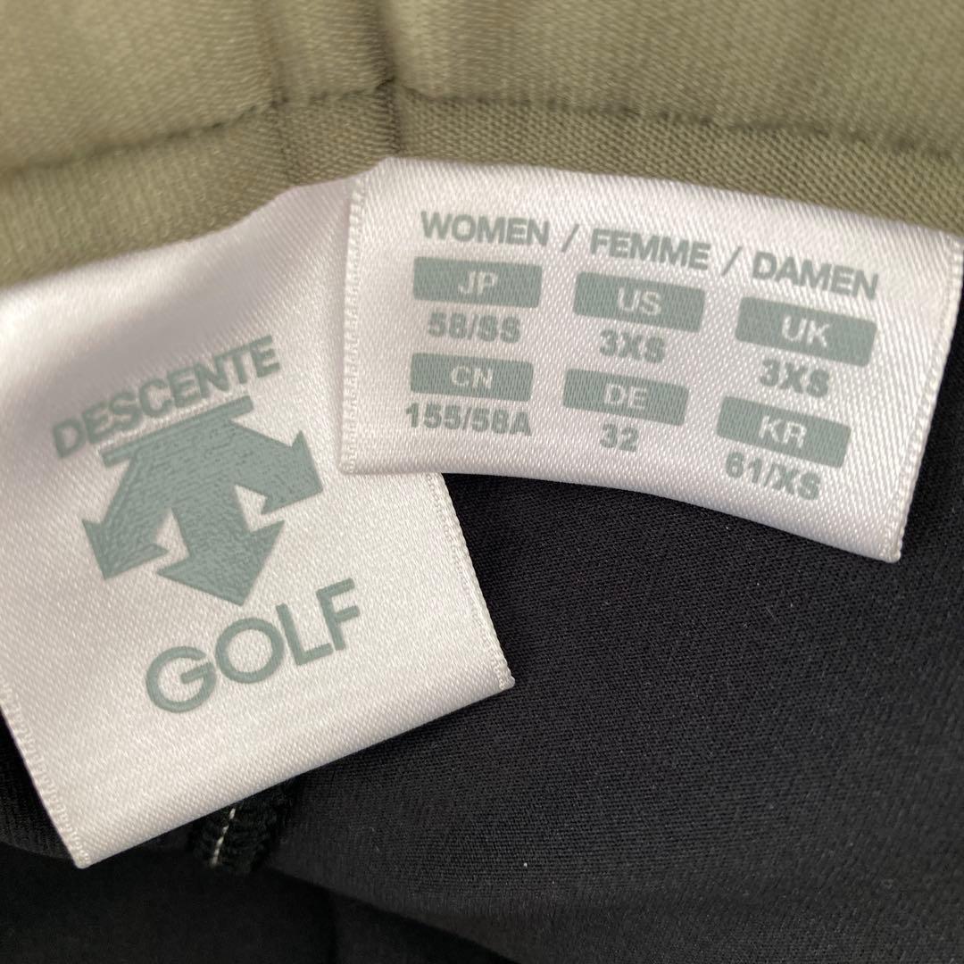 【DESCENTE GOLF】 オリーブグリーン プリーツスカート
