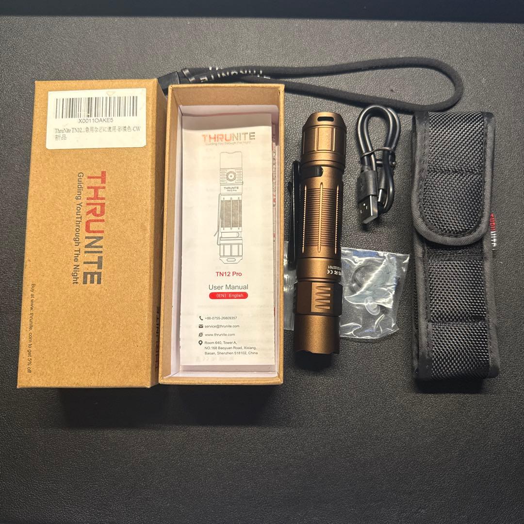 Thrunite TN12 PRO スルーナイト フラッシュライト 砂漠色-CW