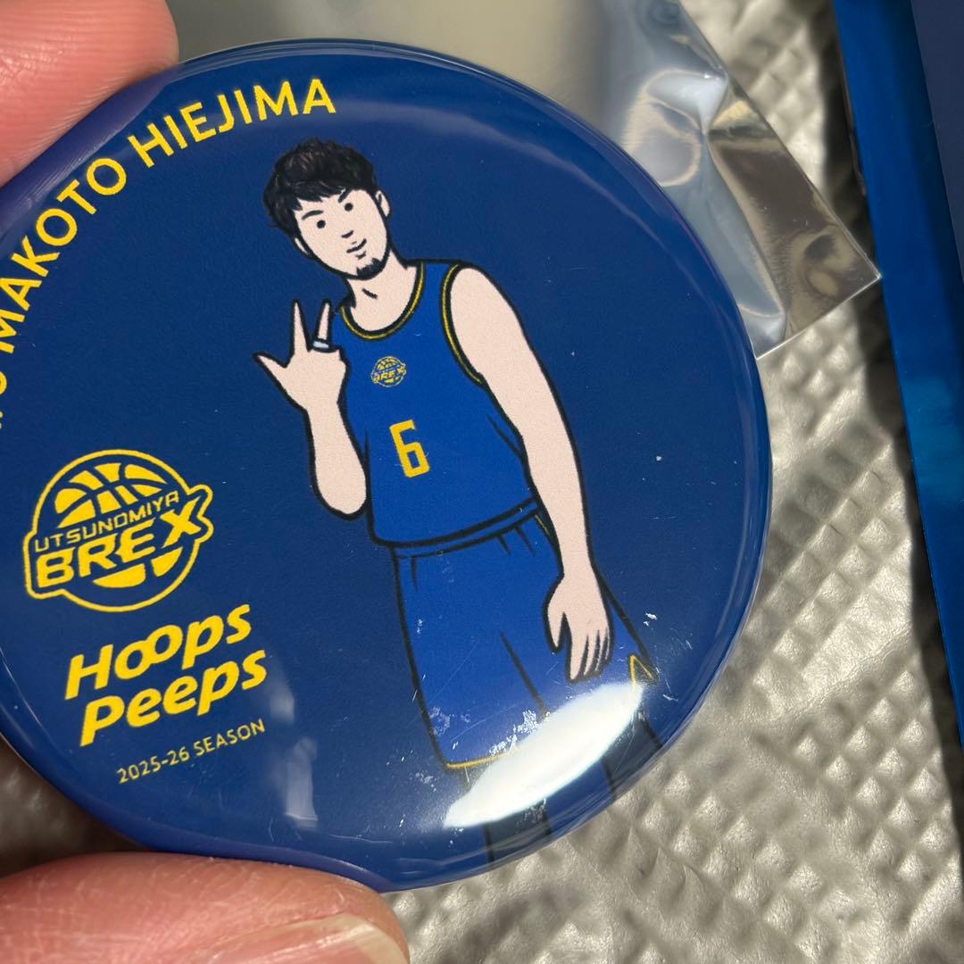 宇都宮ブレックス 比江島慎 Hoops Peeps 缶バッジ ステッカー