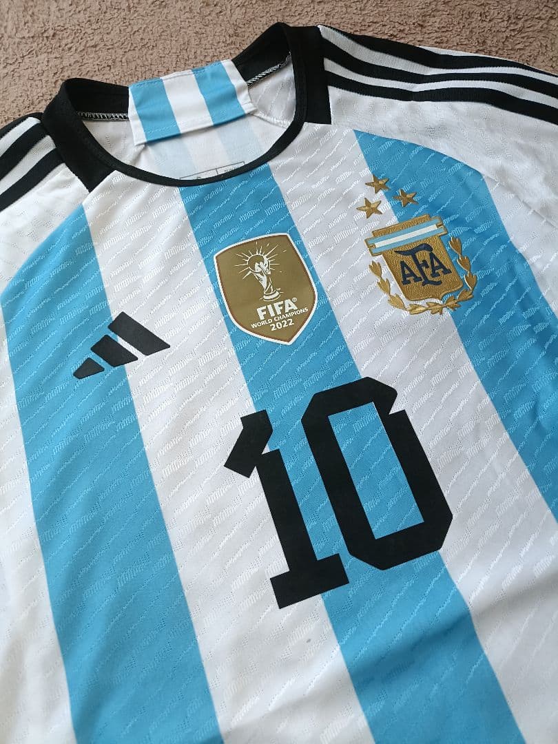 アルゼンチン代表 2022W杯カタール大会　メッシ10　オーセンティック