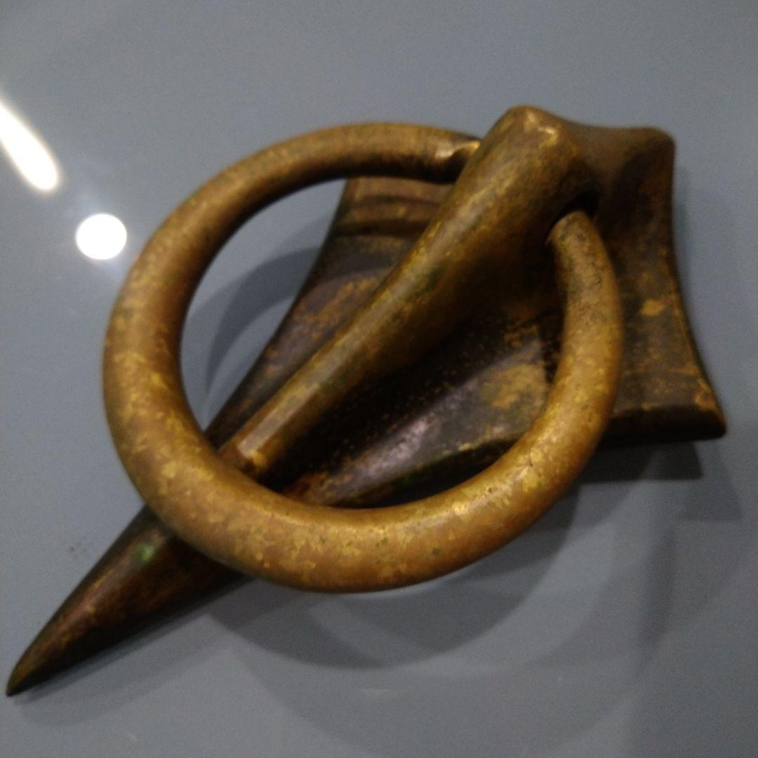 真鍮 無垢 アンティーク取手 ドアノブ
